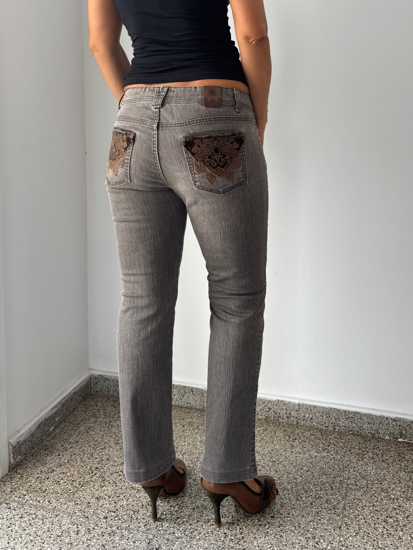 Trussardi jeans with brown pocket details