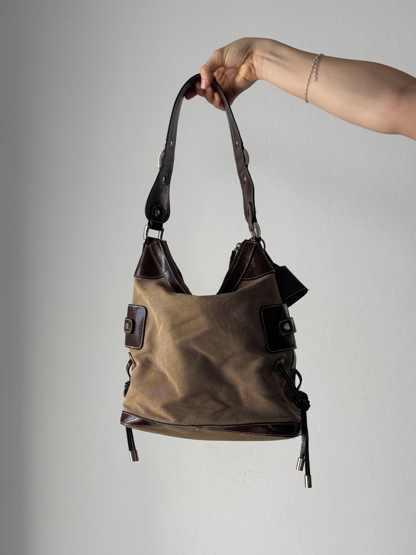 Vintage Guess monogram canvas bag