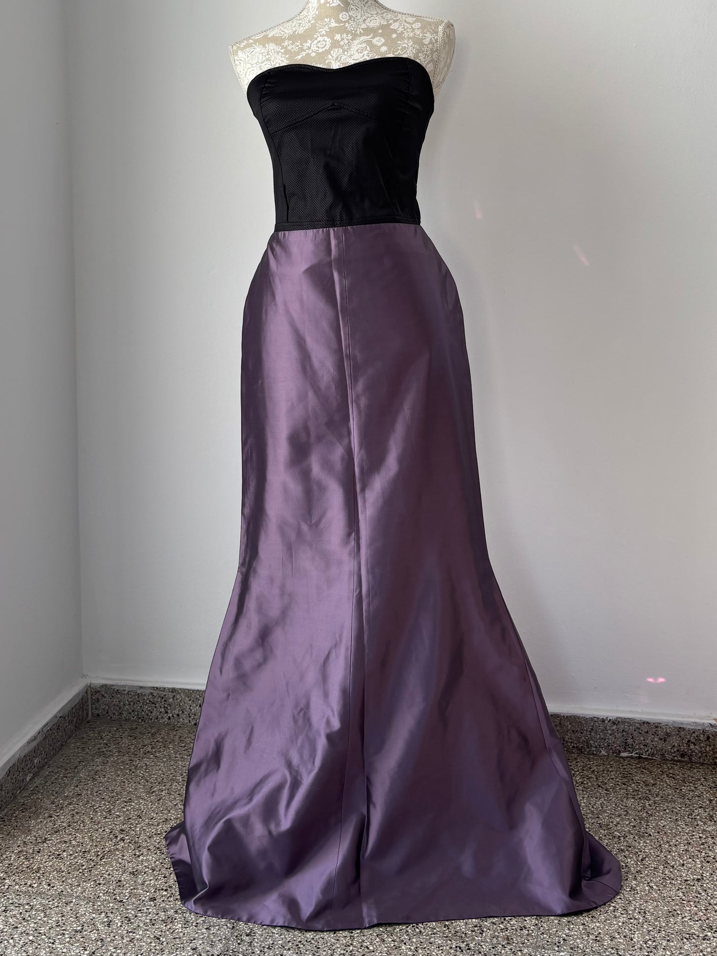 Blumarine purple silk mermaid skirt