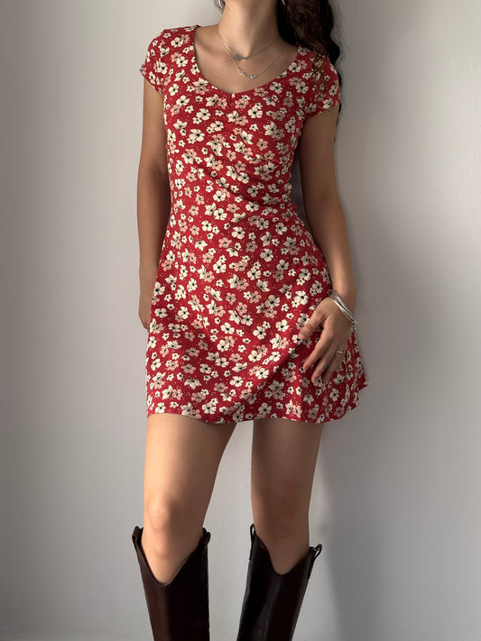Floral print mini dress