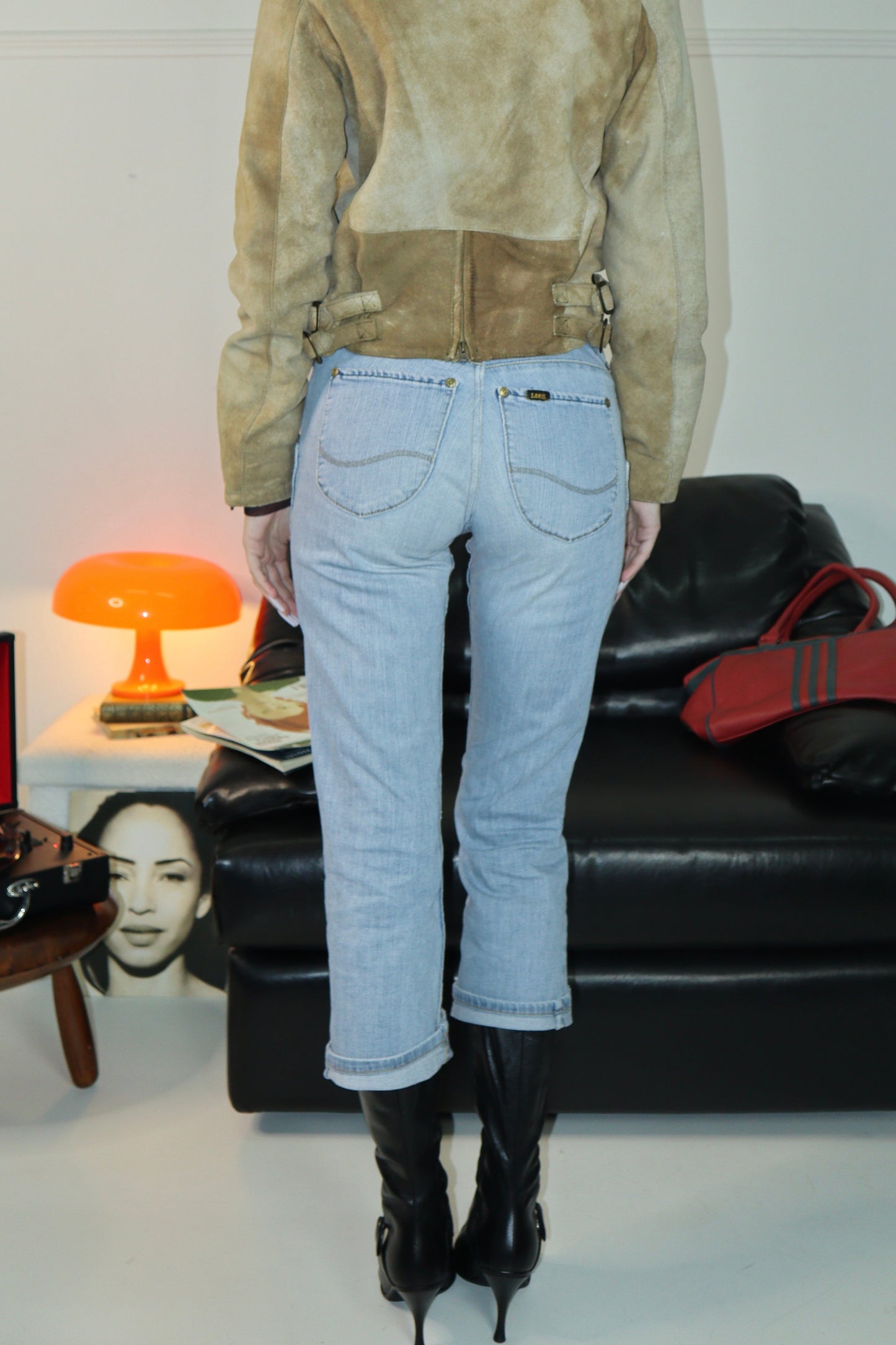 Light wash Lee cropped jeans