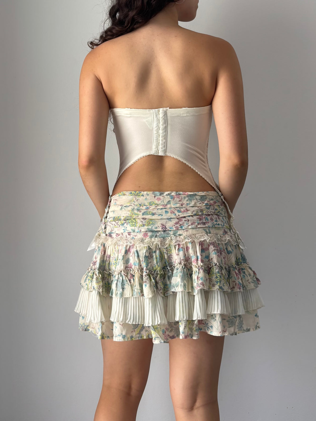 White lace corset