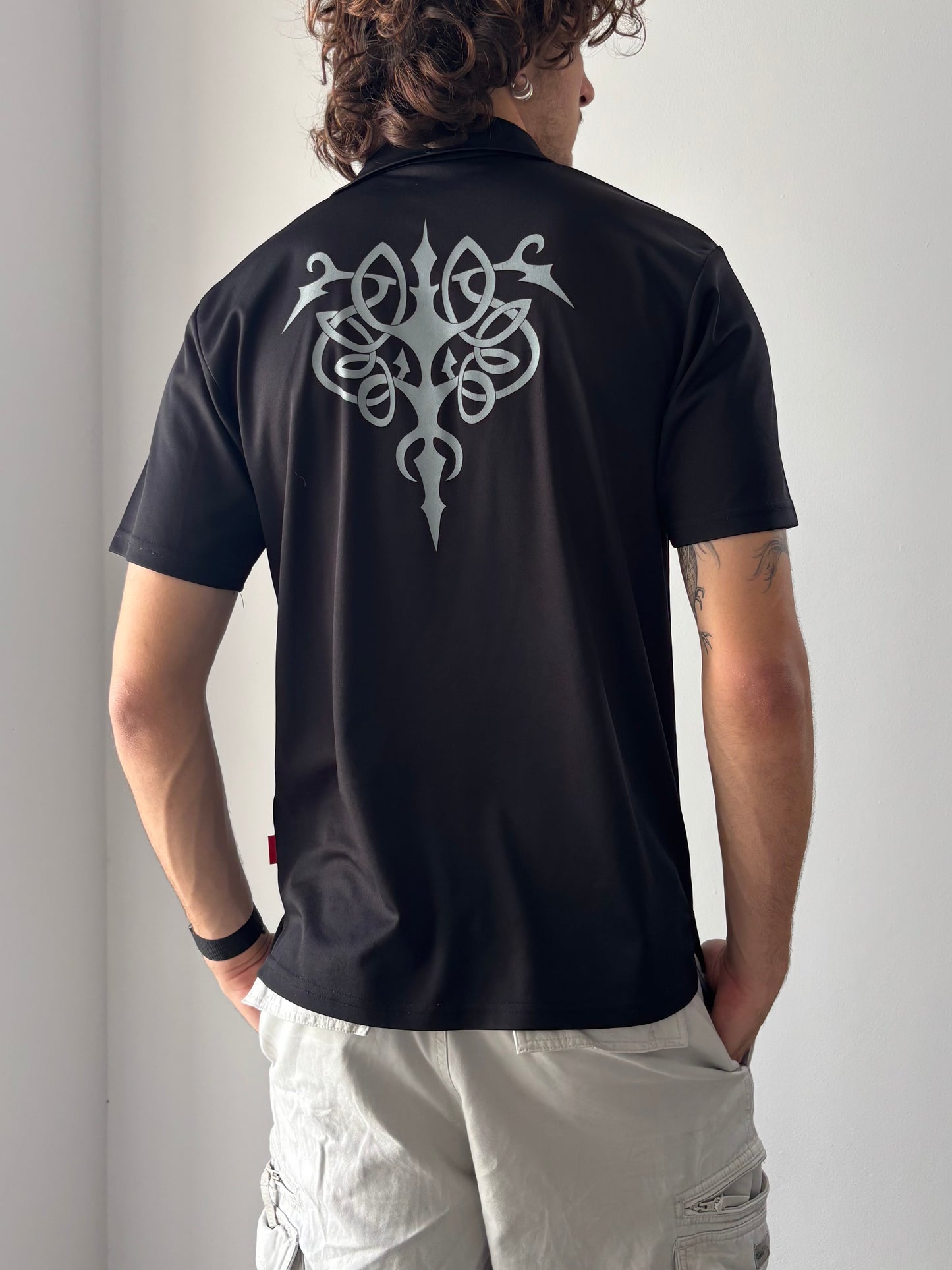 Black shirt with unique design