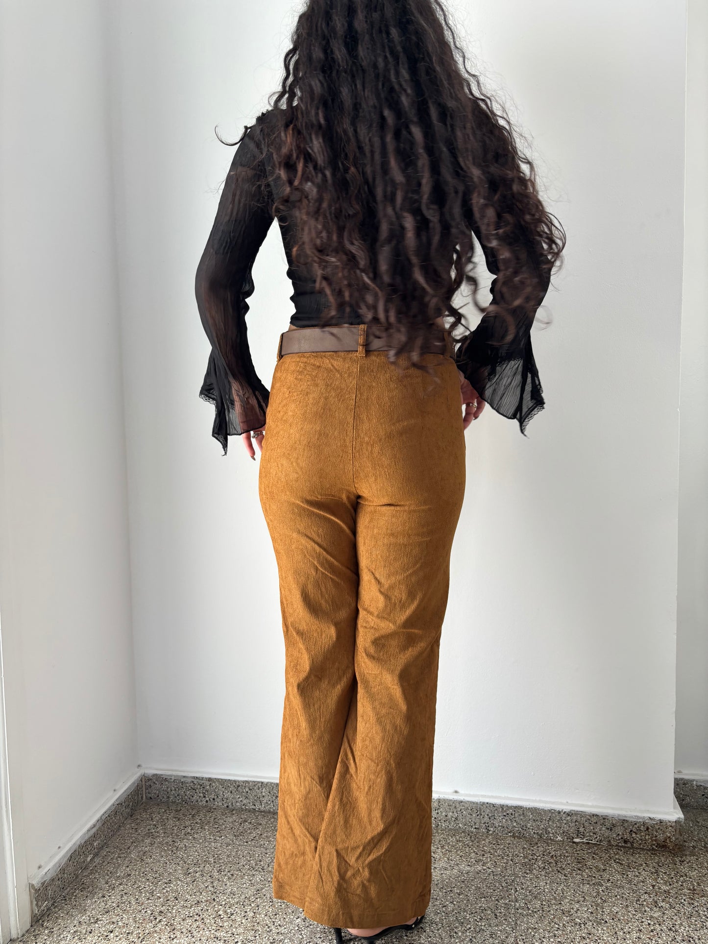 Brown high waist bell bottoms