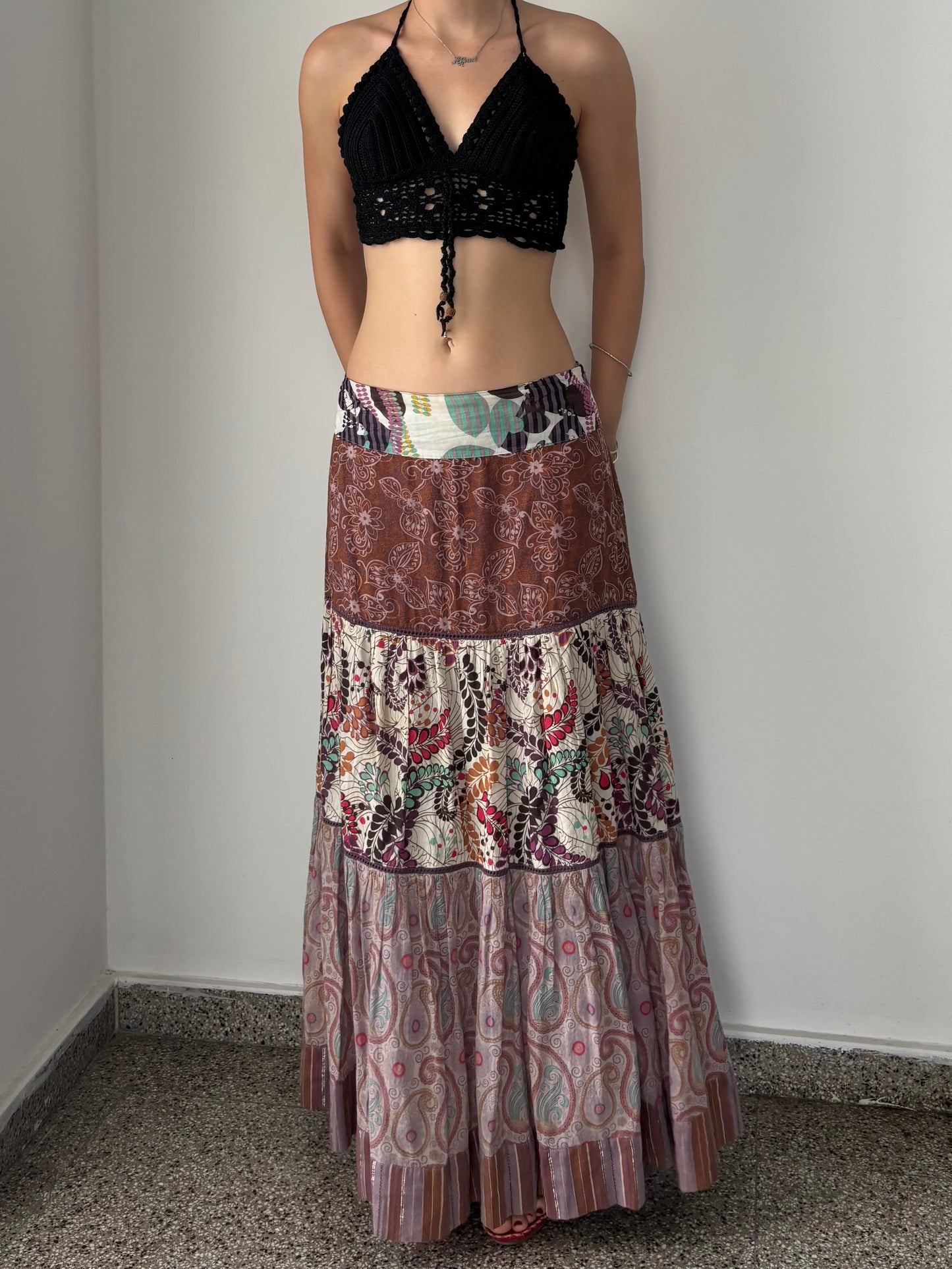 Multicolored maxi skirt