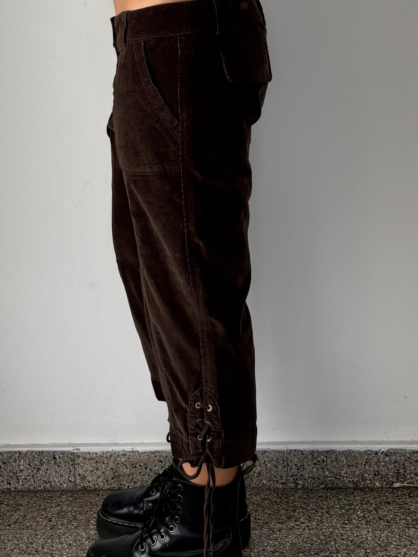 Fila brown corduroy capri pants