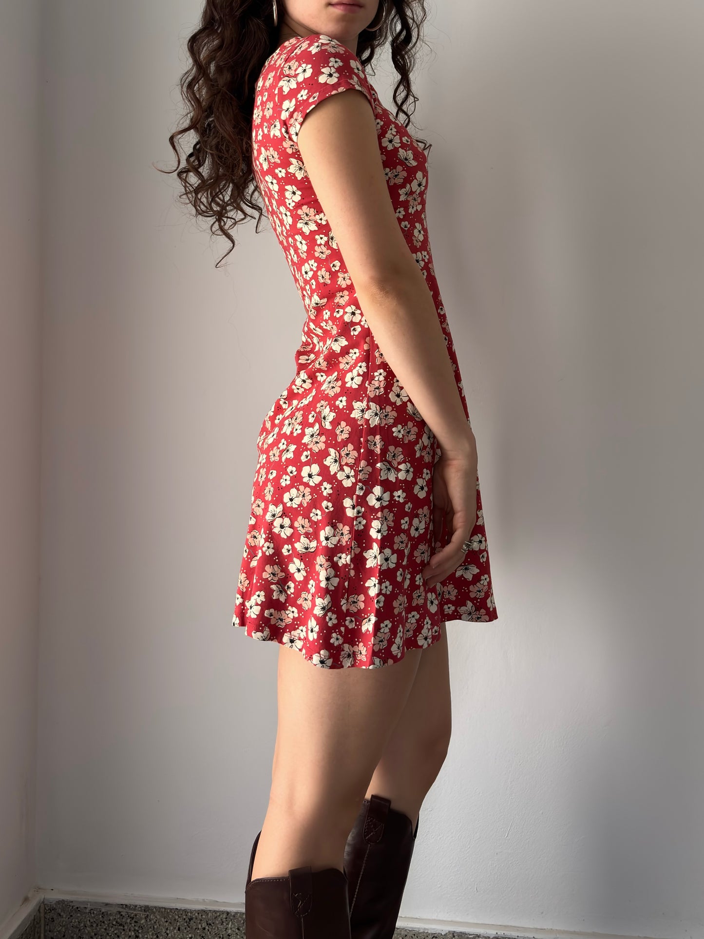 Floral print mini dress