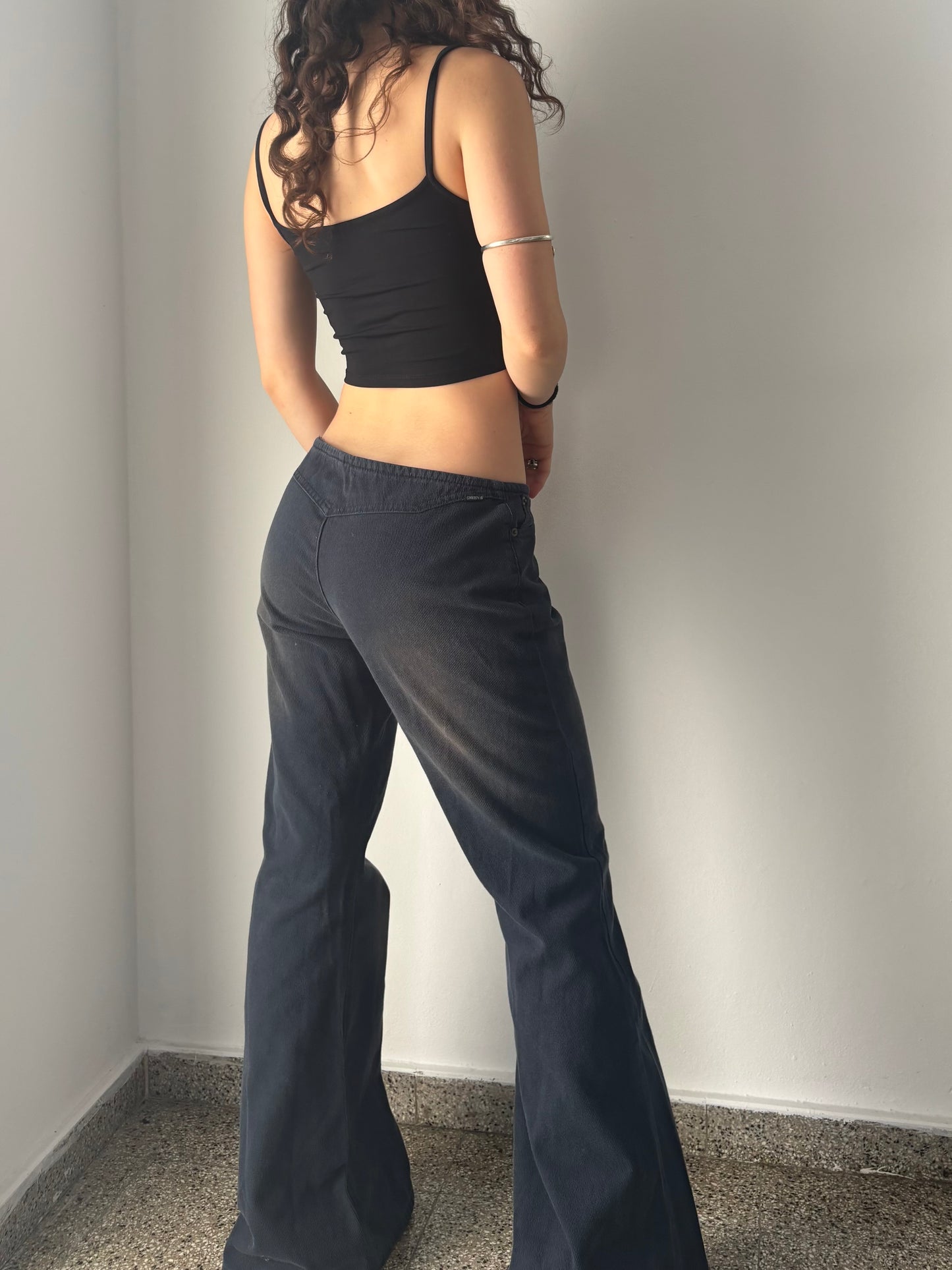 Blue bell bottom pants