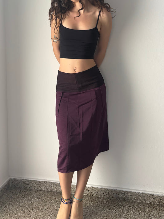Benetton purple pencil skirt