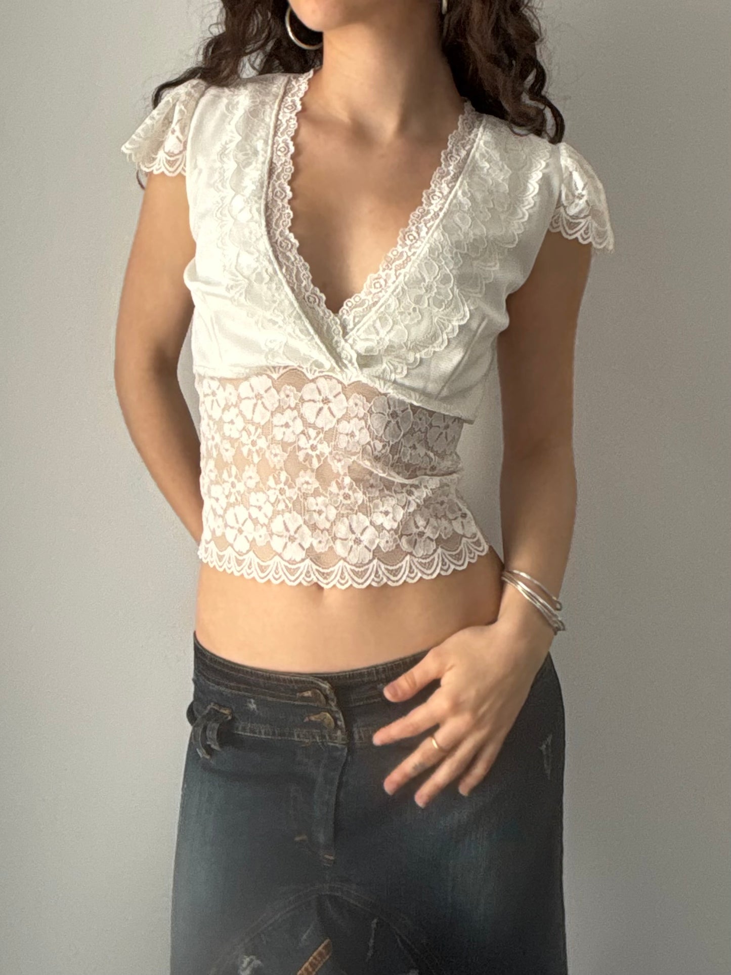 White lace top