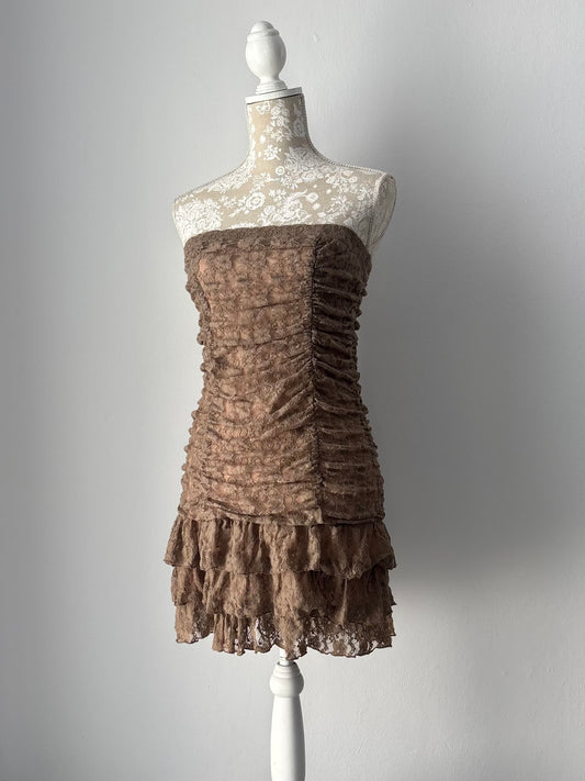 Brown lace fairy dress