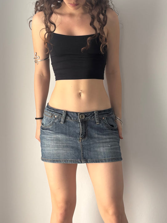 Jean mini skirt