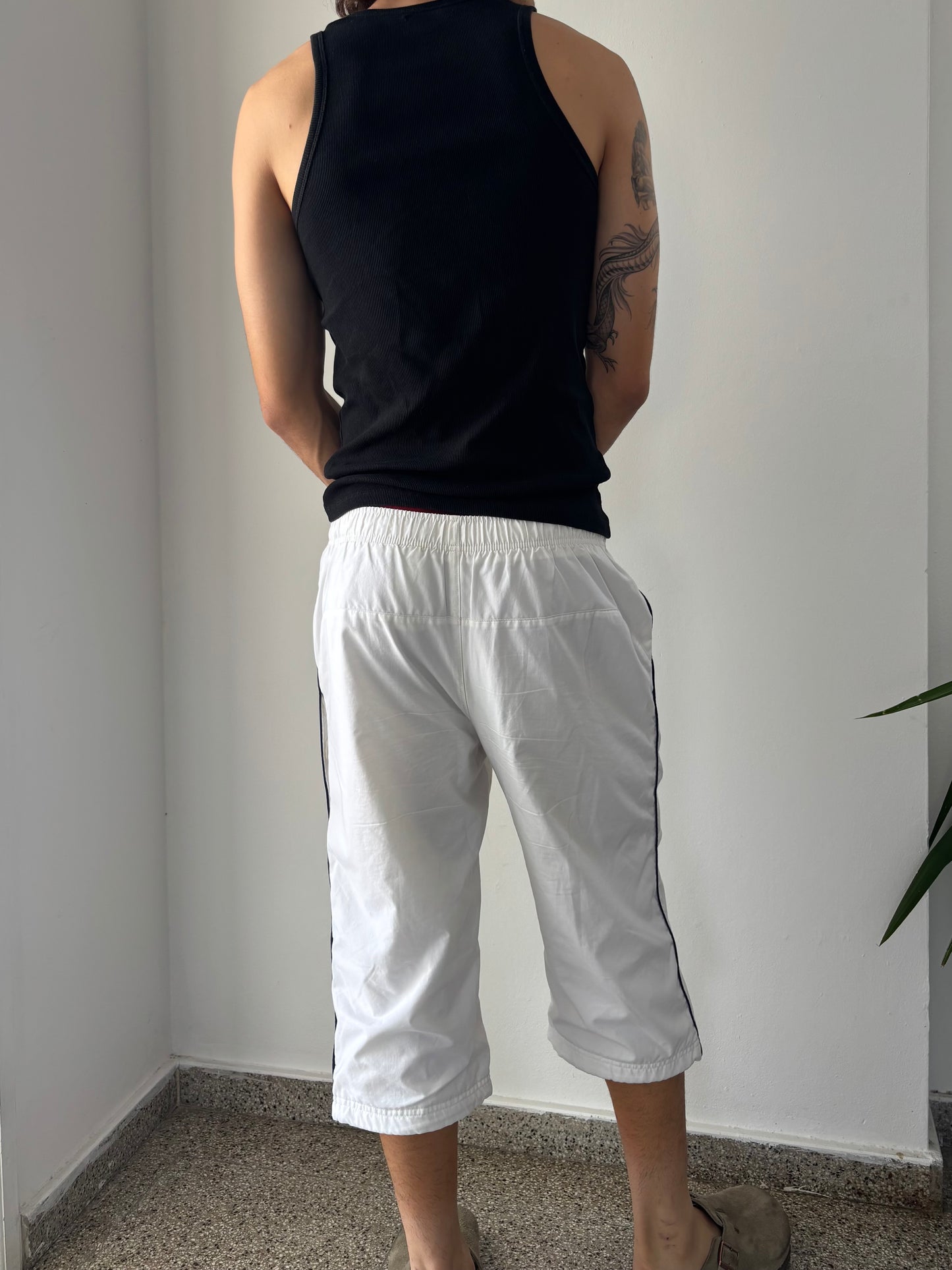 White Nike capri shorts