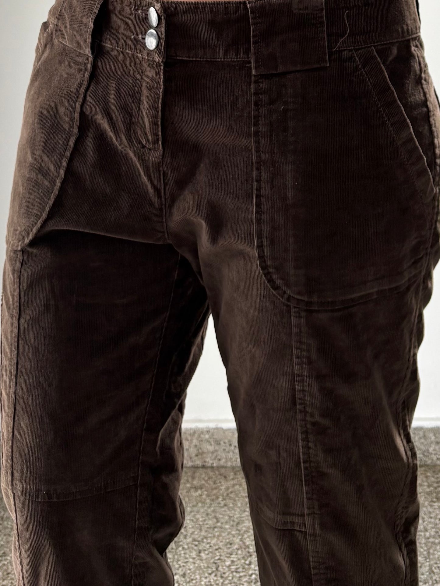 Fila brown corduroy capri pants