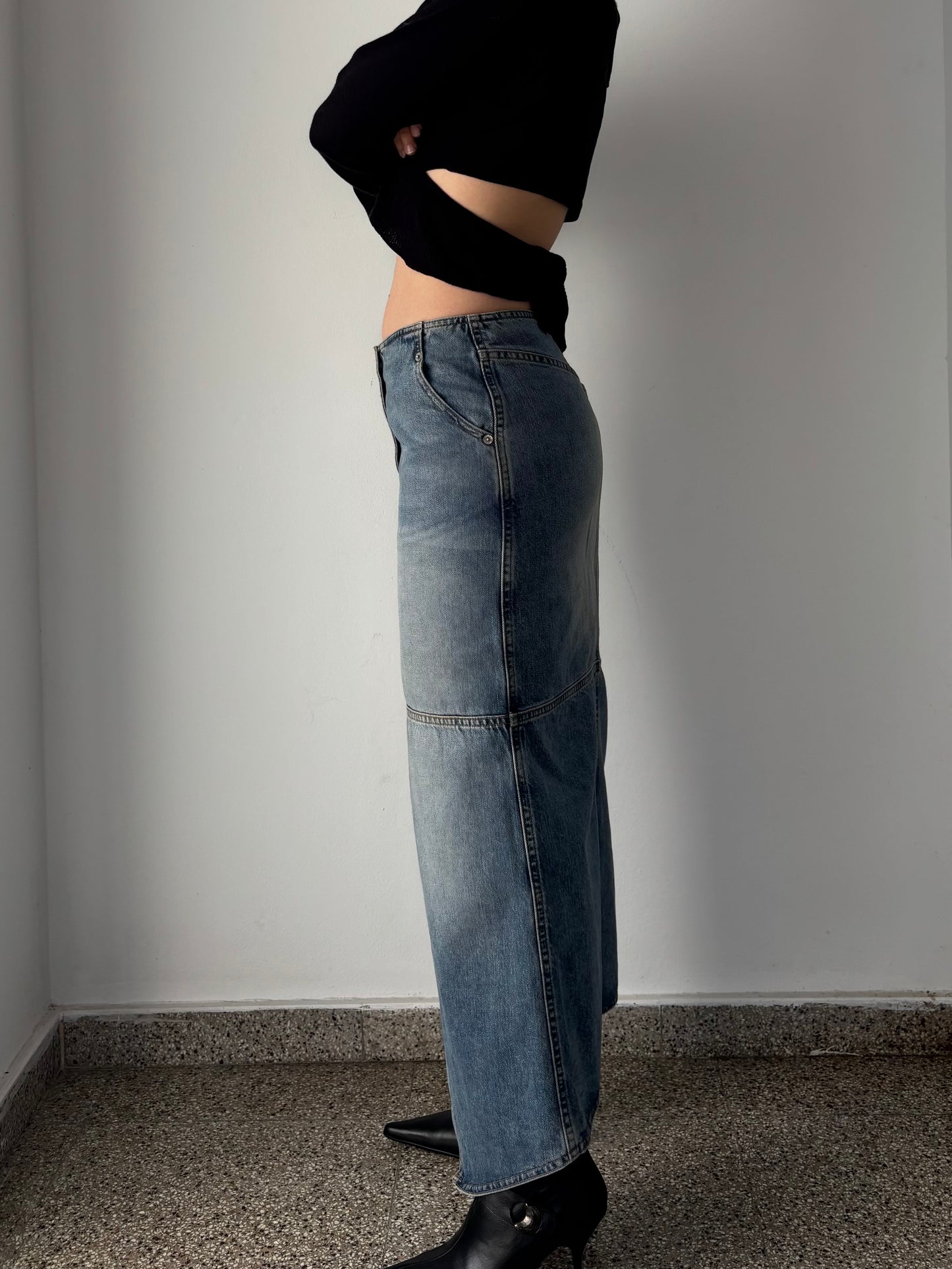 Benetton maxi denim skirt