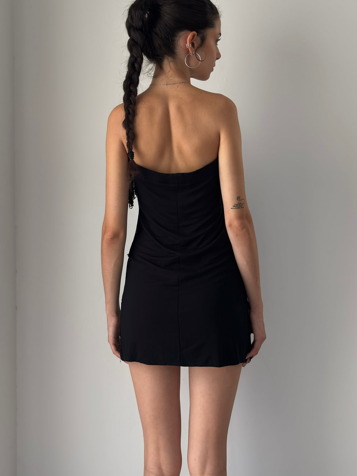 Strapless fringe dress
