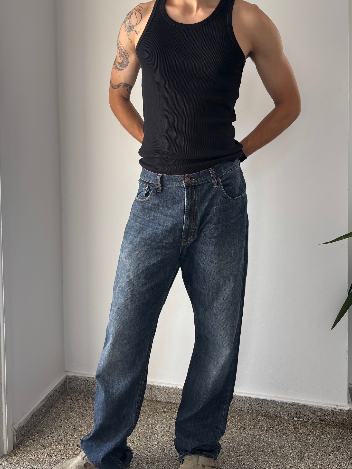 Dark wash Wrangler jeans