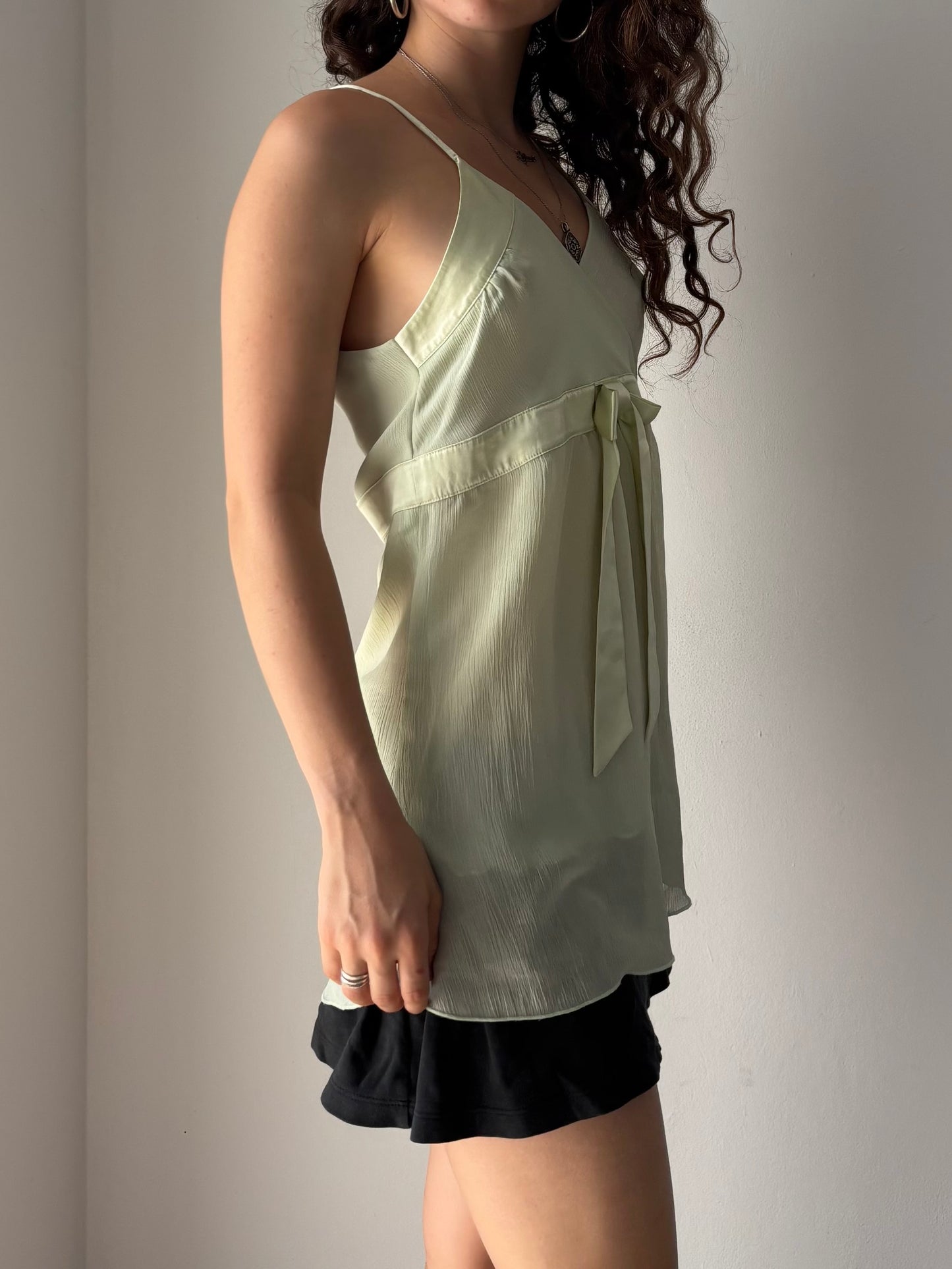 Light green cami top with bow