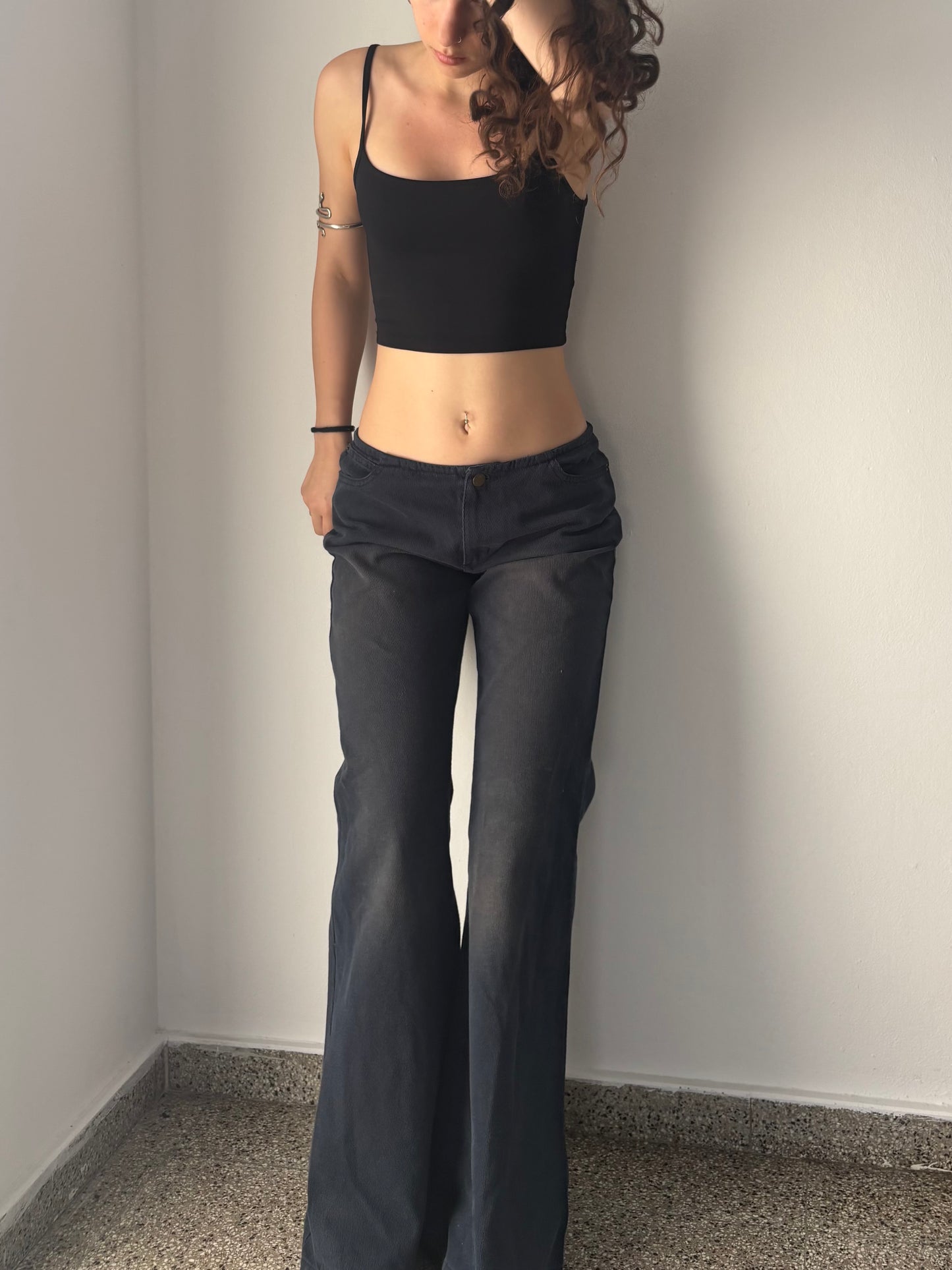 Blue bell bottom pants
