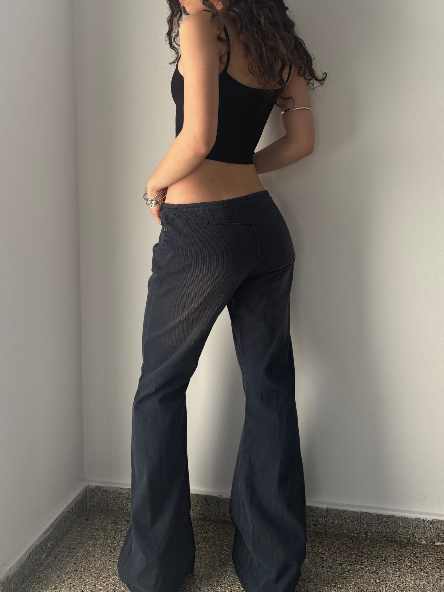 Blue bell bottom pants