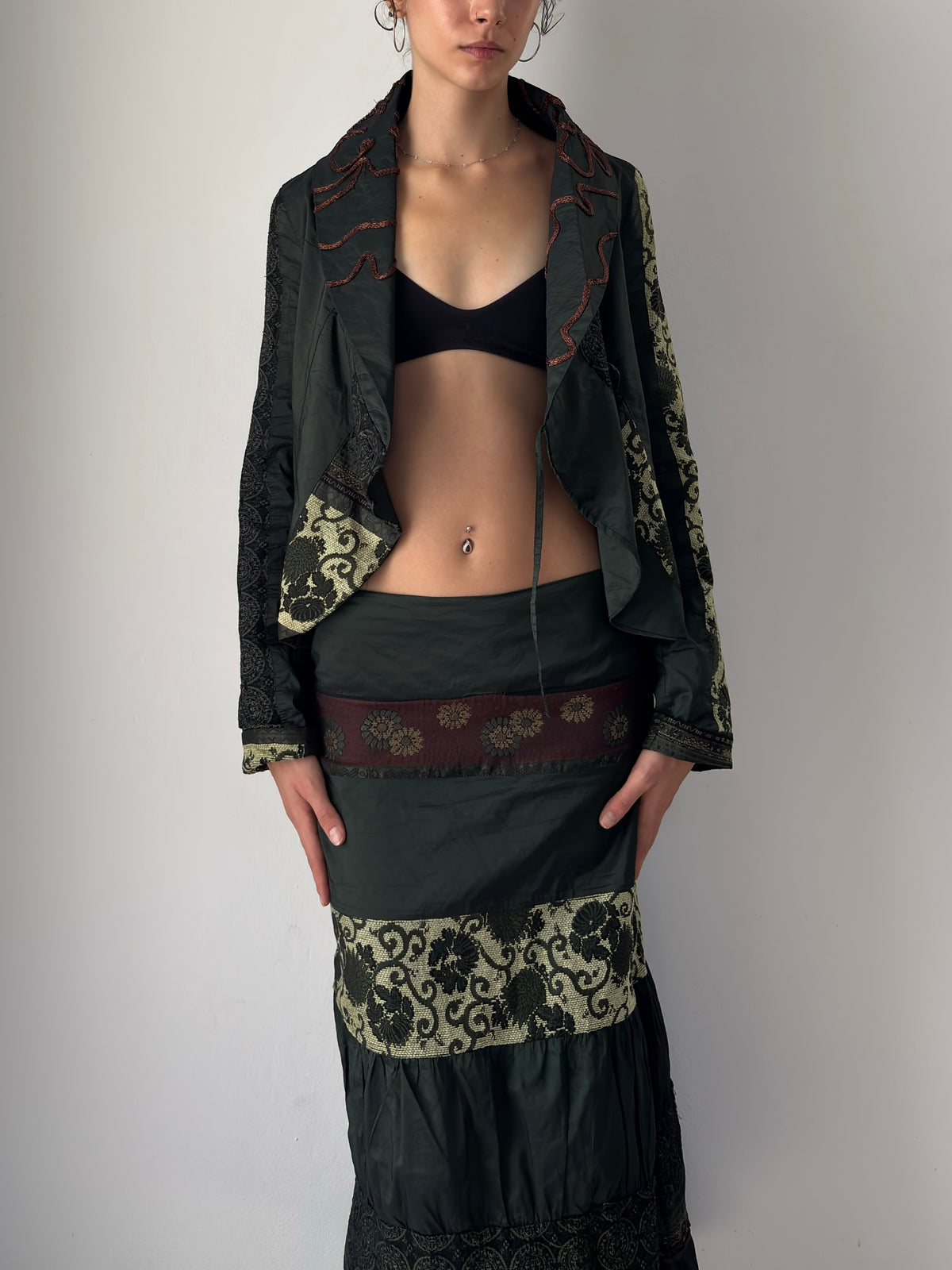 Green blazer & skirt set
