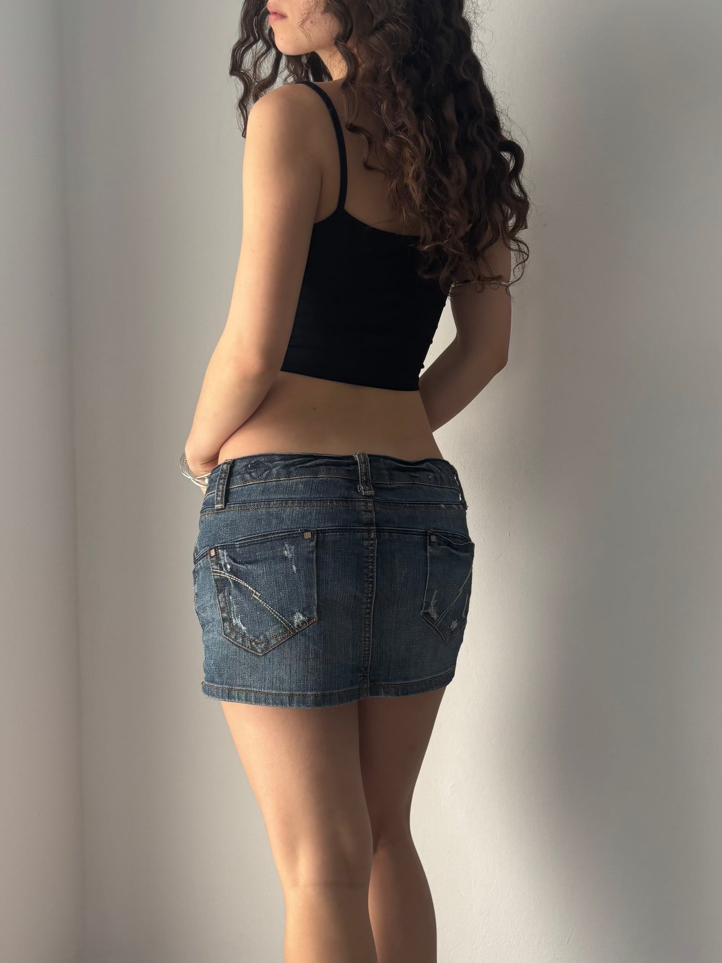Jean mini skirt