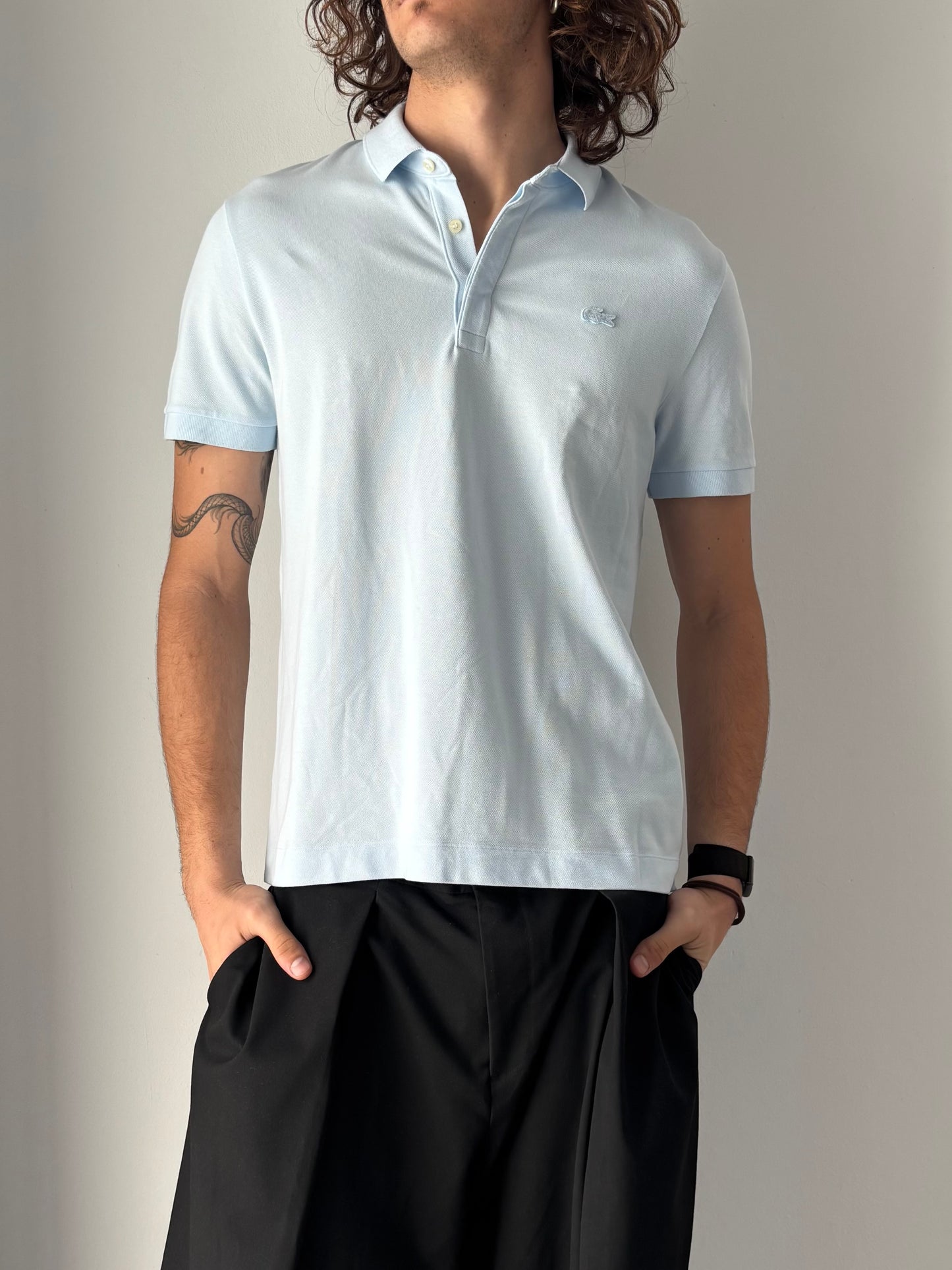 Lacoste baby blue polo shirt