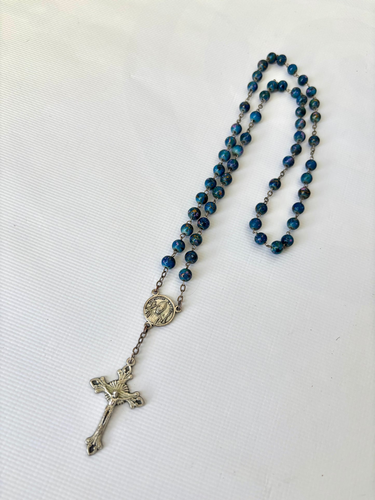 Italian Rosay with blue beads