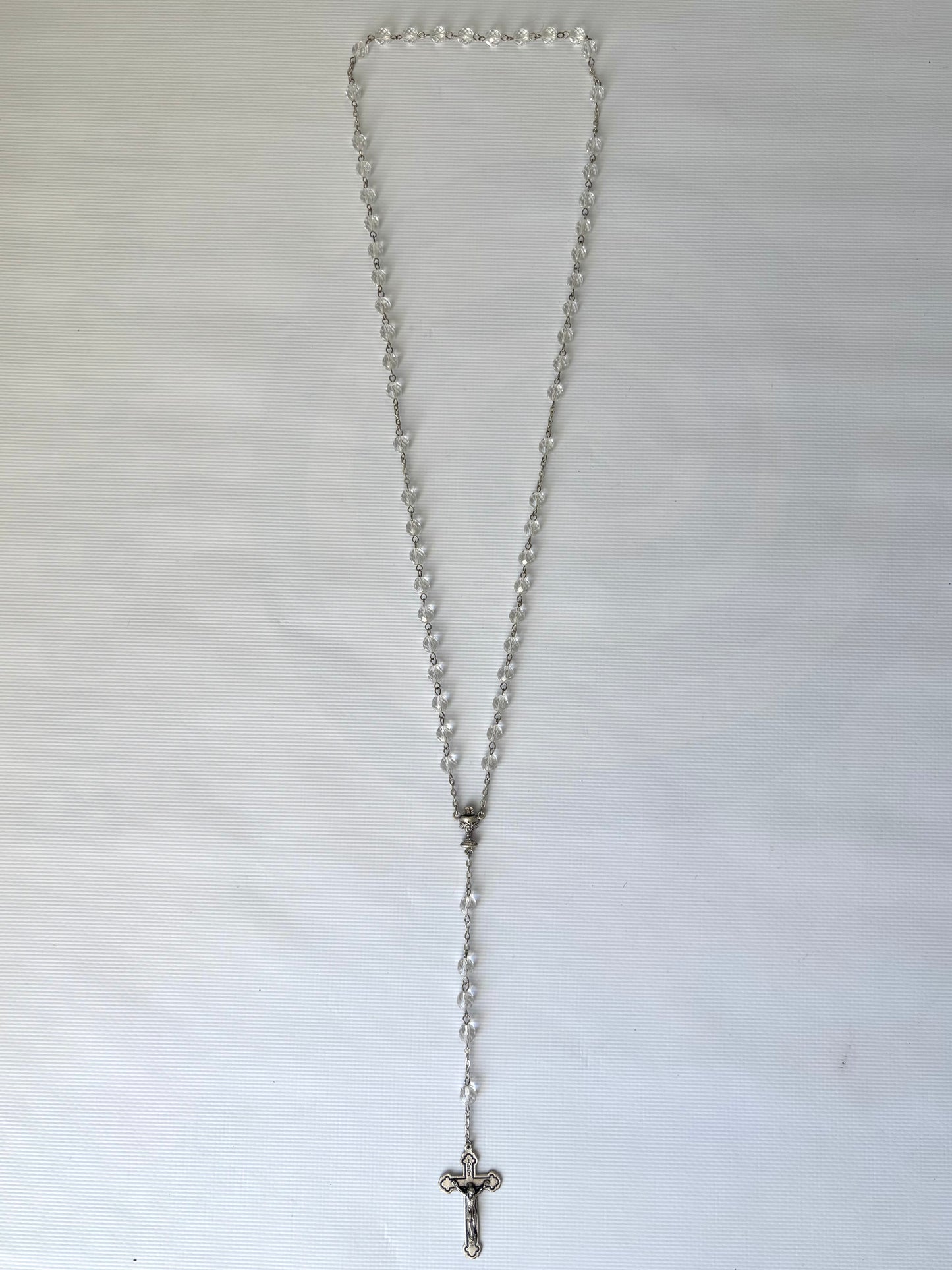 Italian Rosary with clear beads
