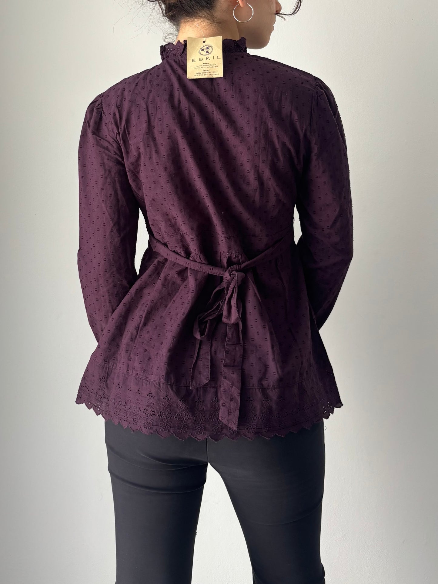 Purple floral button up shirt