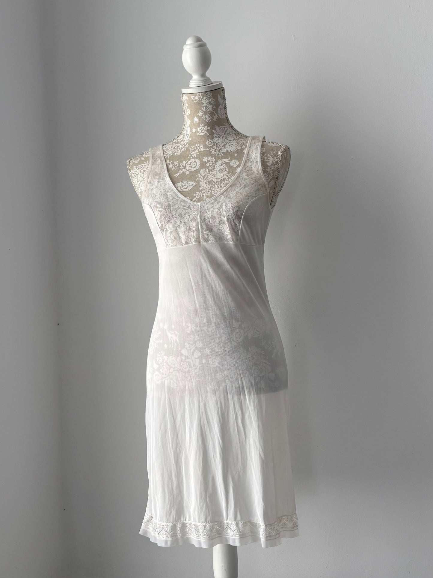 White vintage slip dress