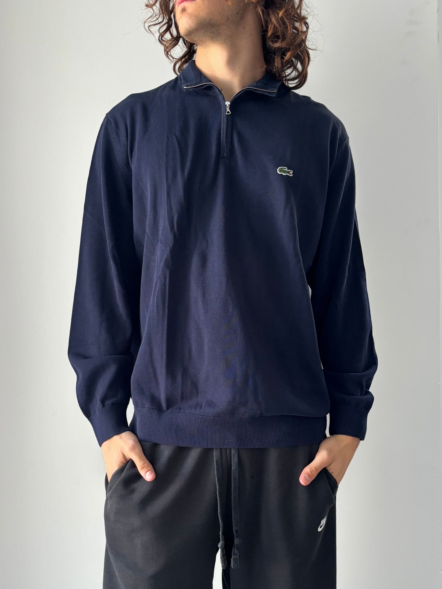 Blue Lacoste dead stock half zip