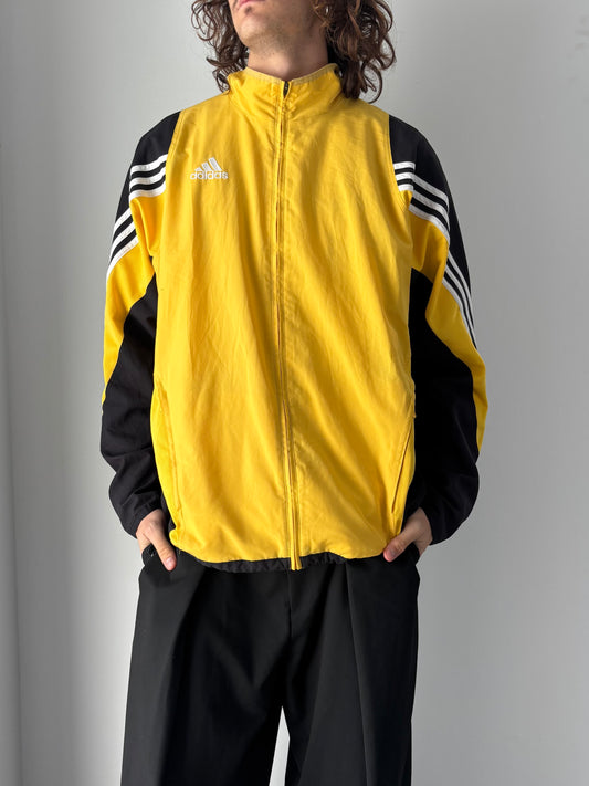 Adidas black and yellow zip up