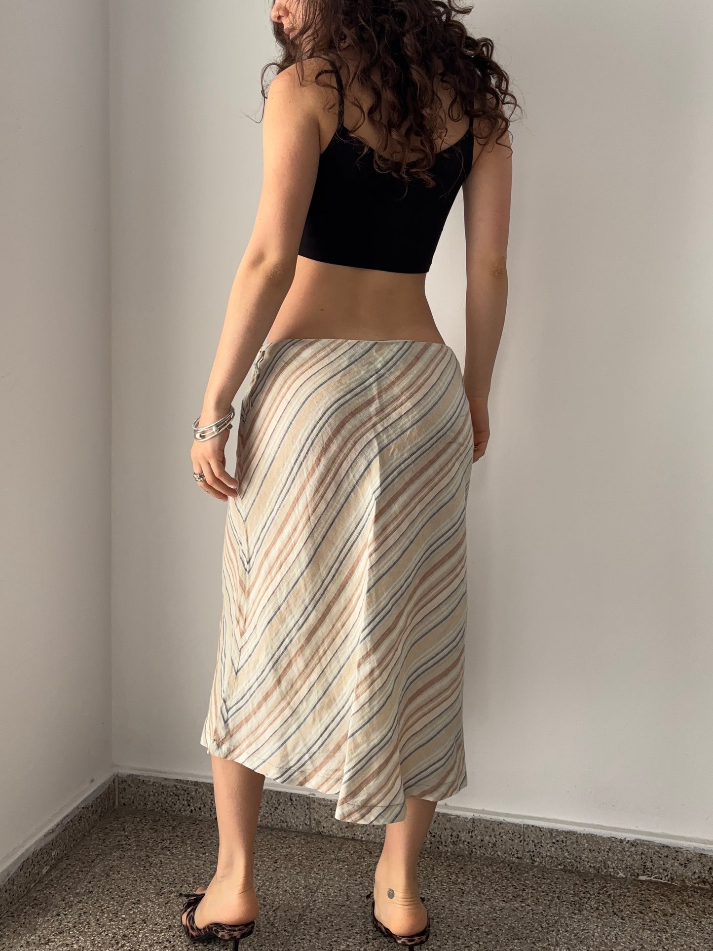 Marlboro Classics strip midi skirt