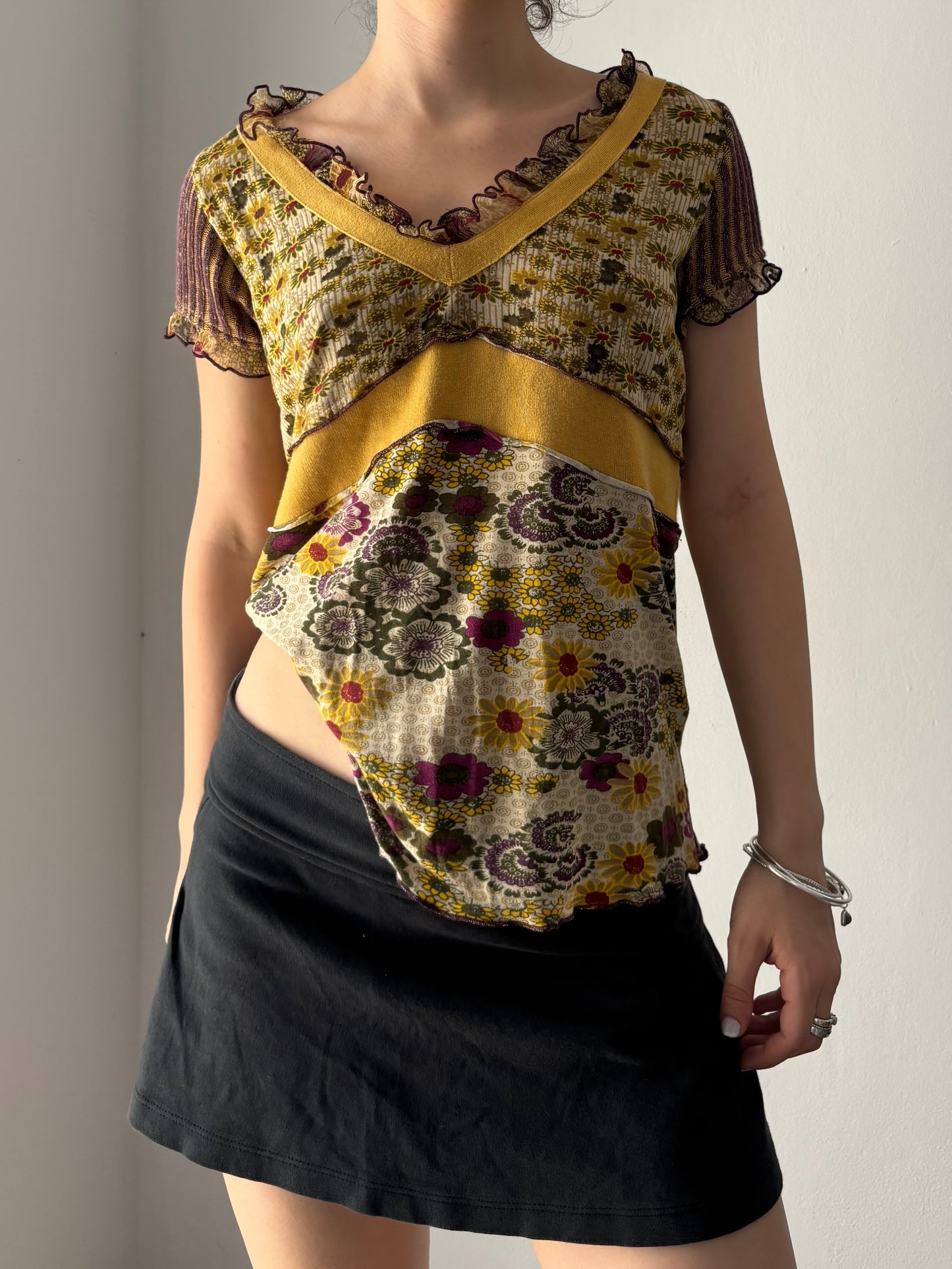 Marlboro Classics yellow floral top