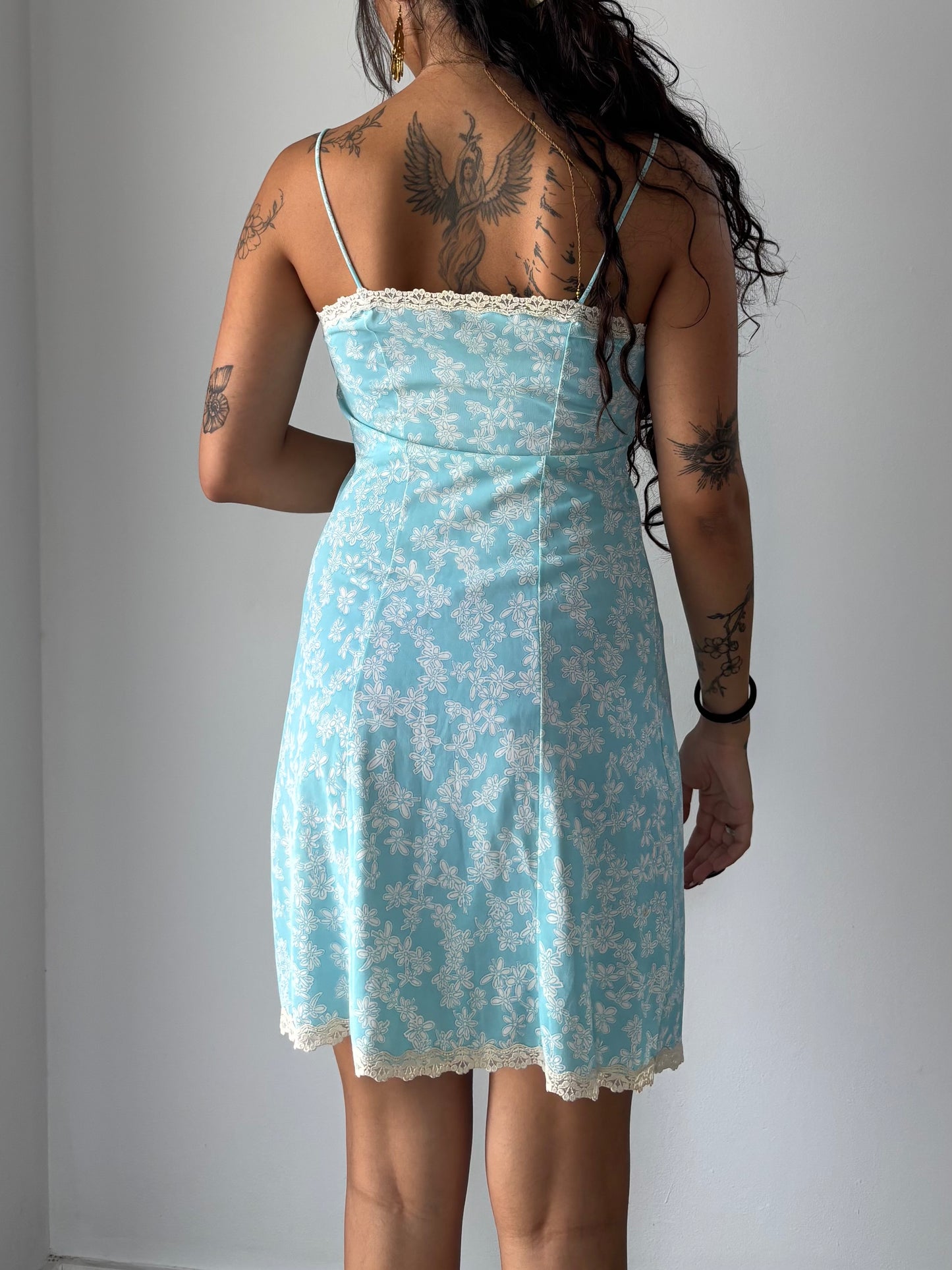 Baby blue floral dress