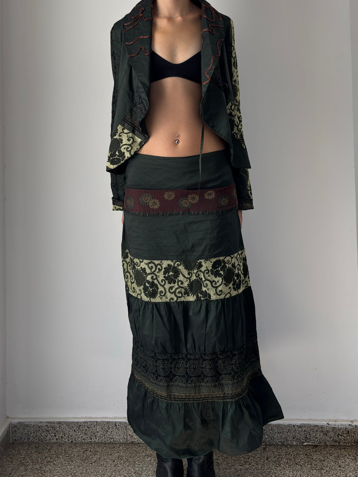 Green blazer & skirt set