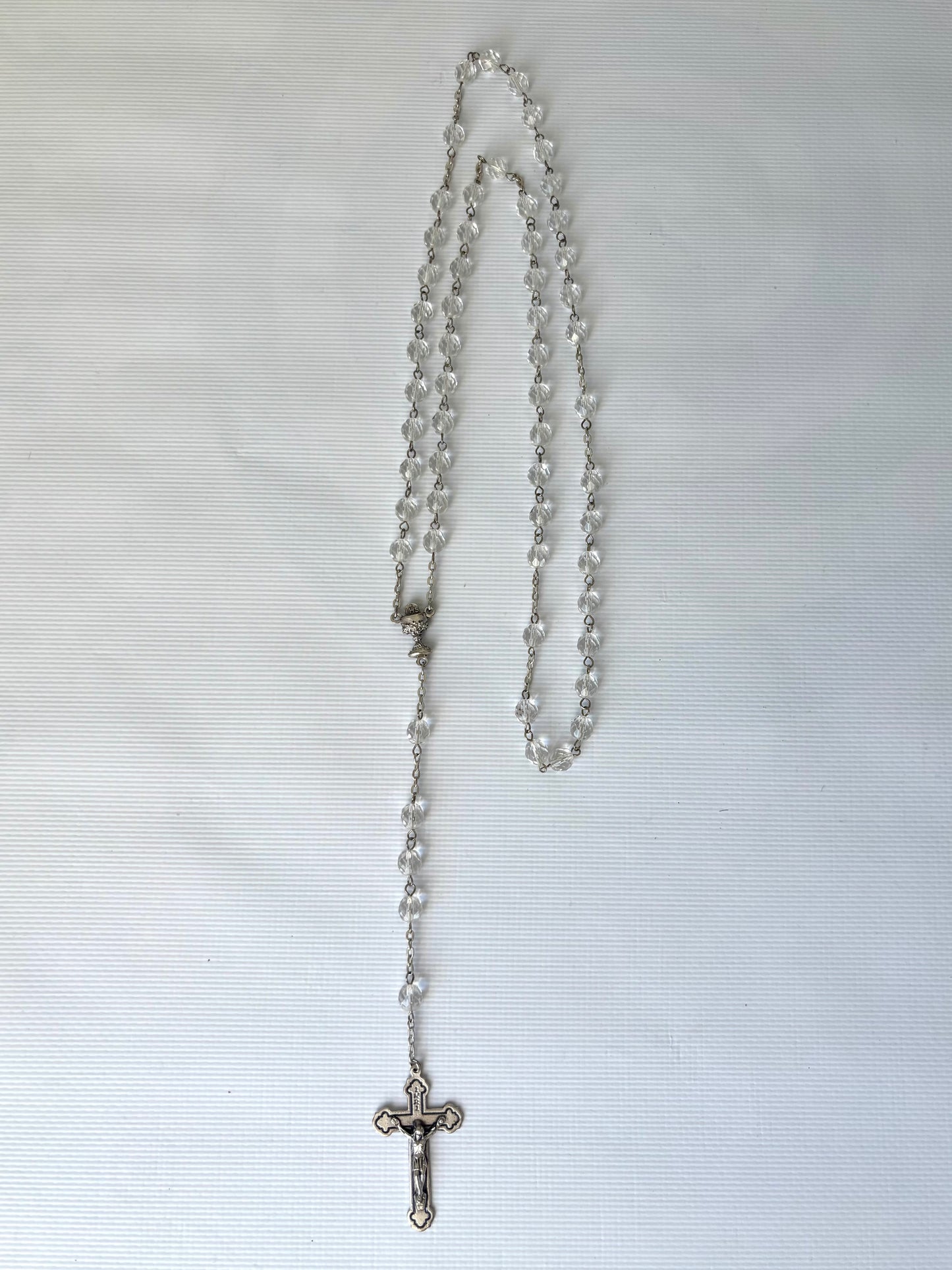 Italian Rosary with clear beads