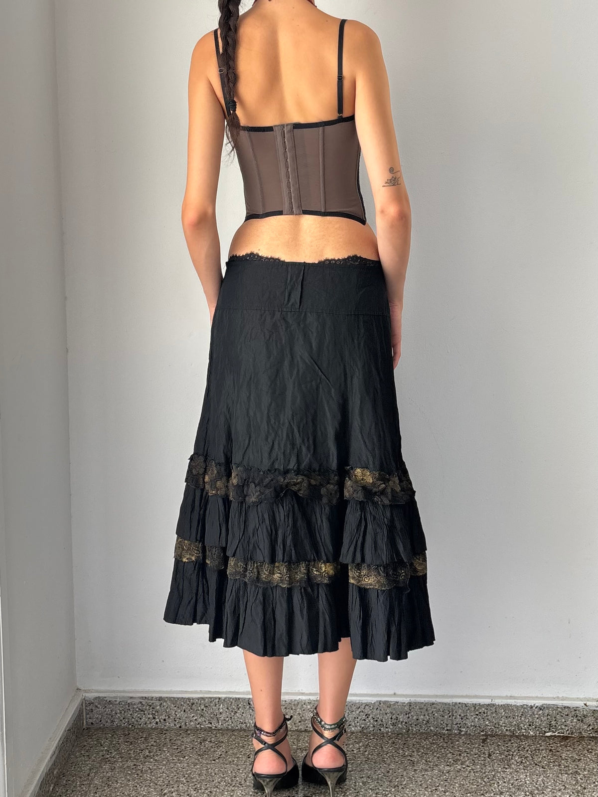 Black asymmetrical fairy skirt