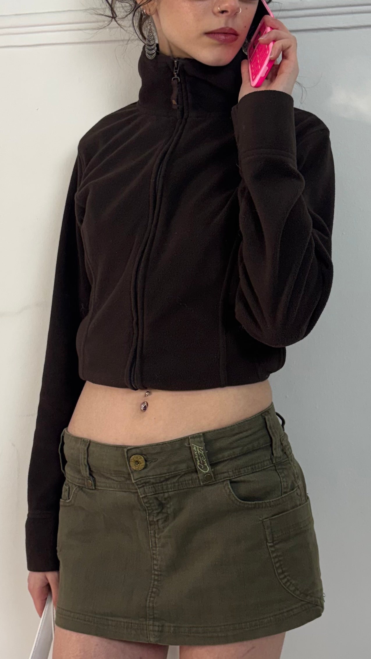 Brown fleece jacket