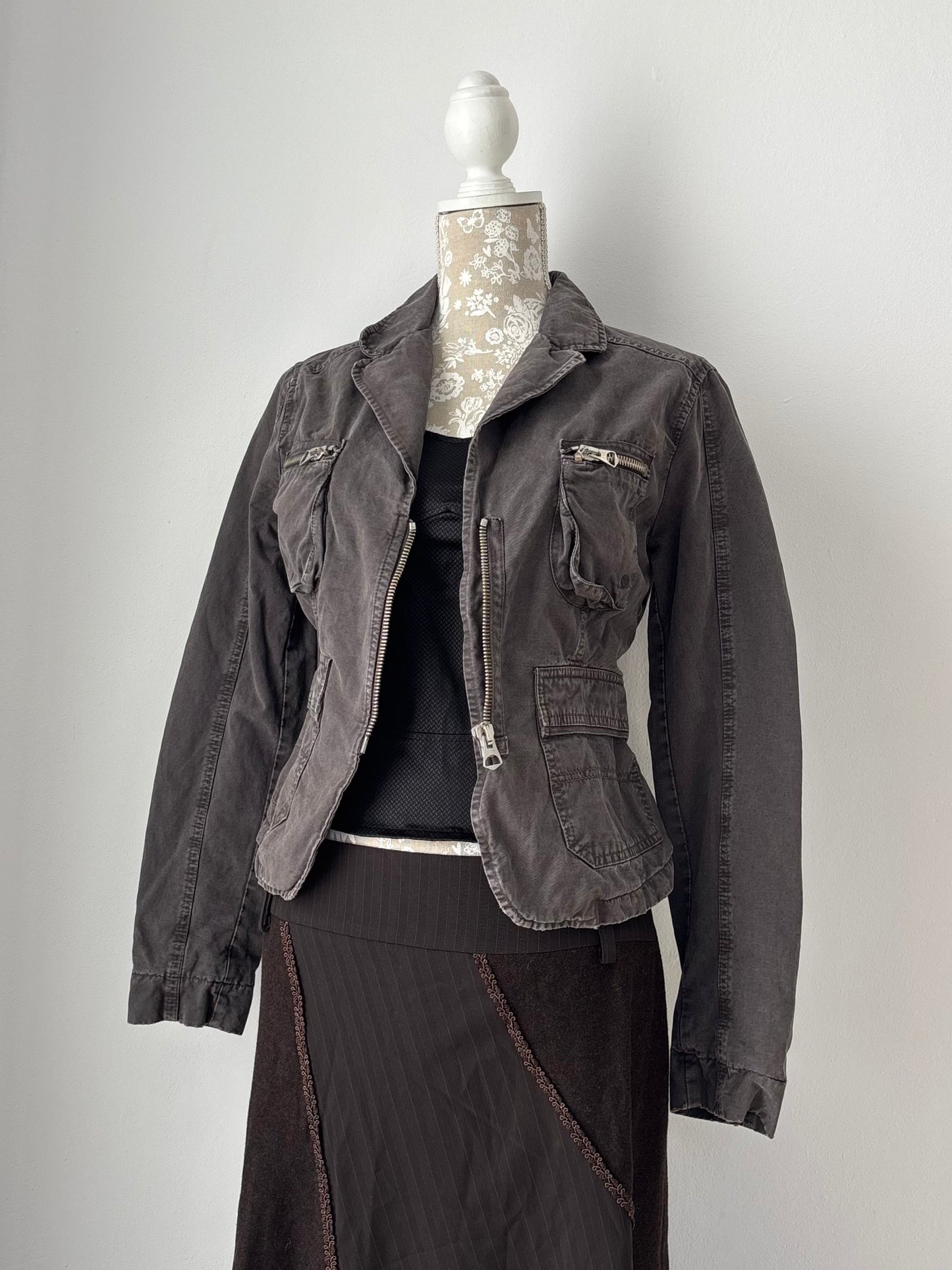 Grey cargo jacket