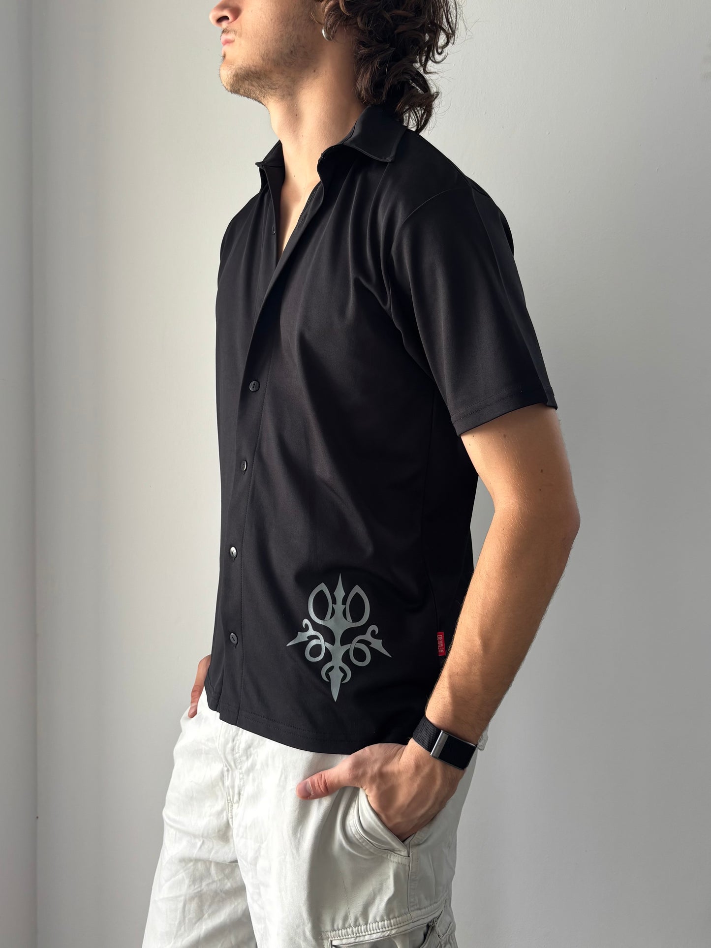 Black shirt with unique design