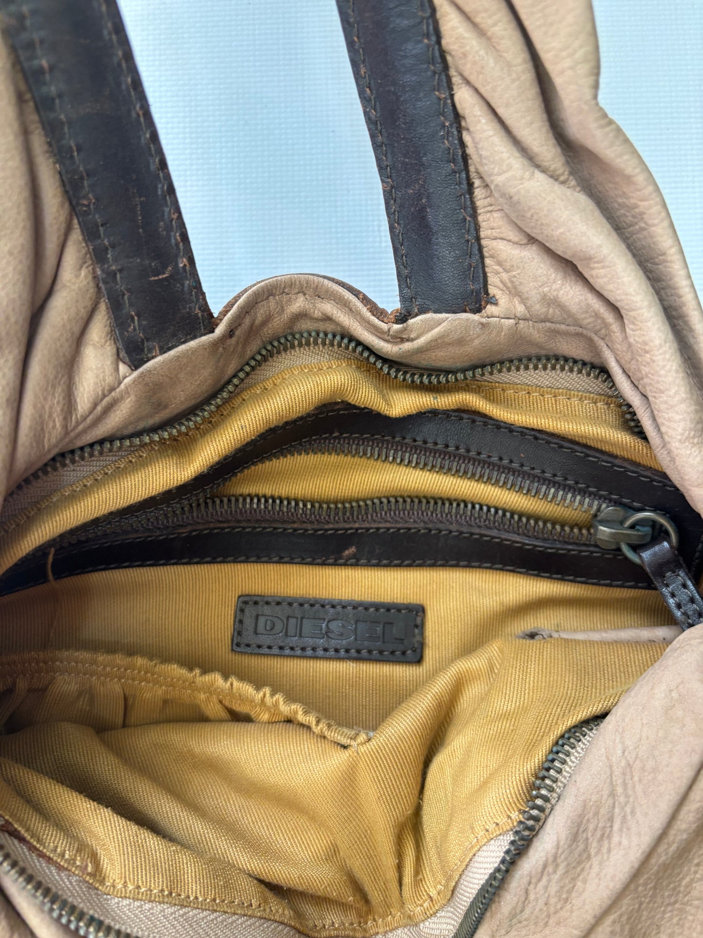 Diesel beige/brown leather bag