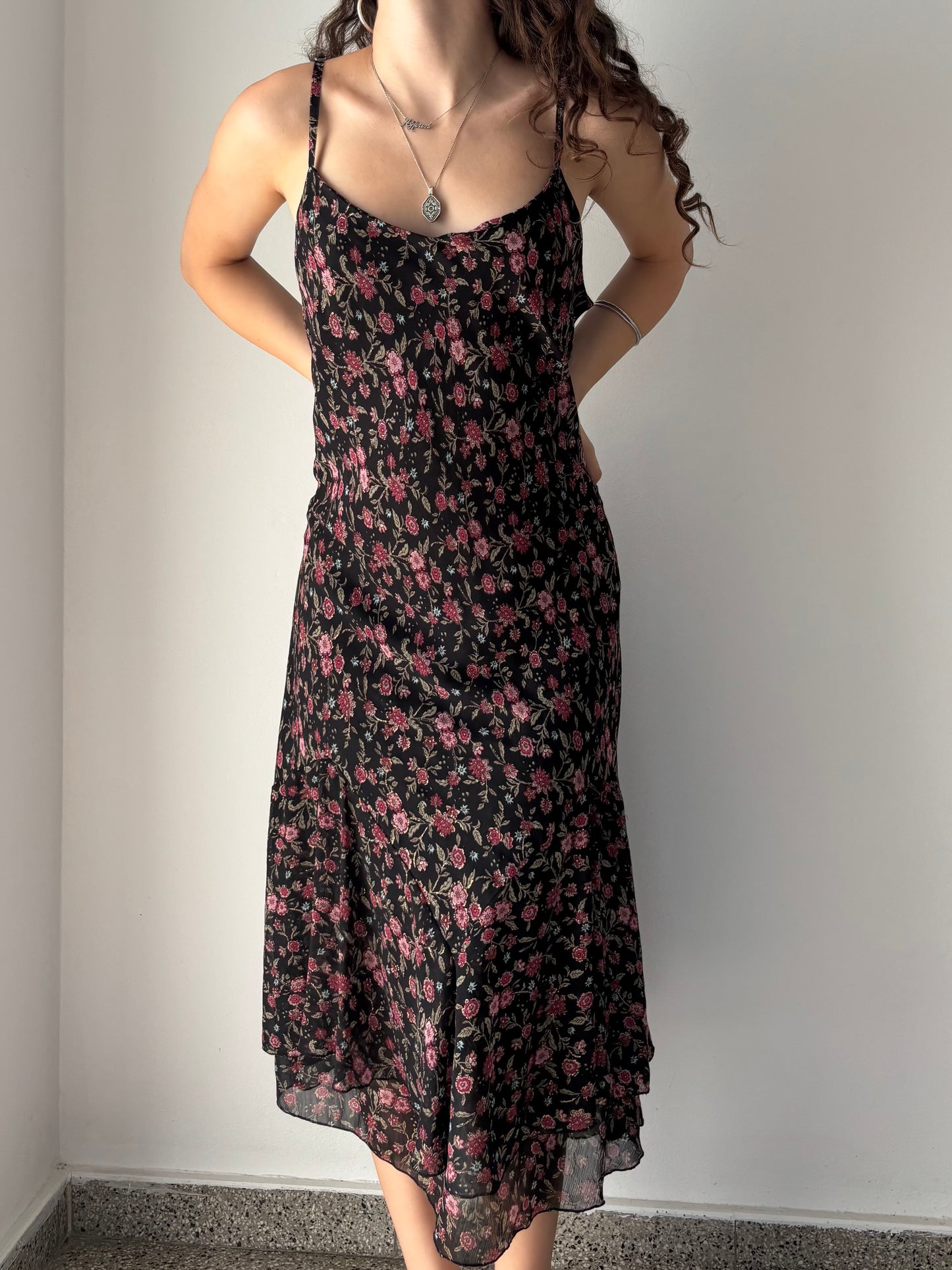 Floral print flowy maxi dress