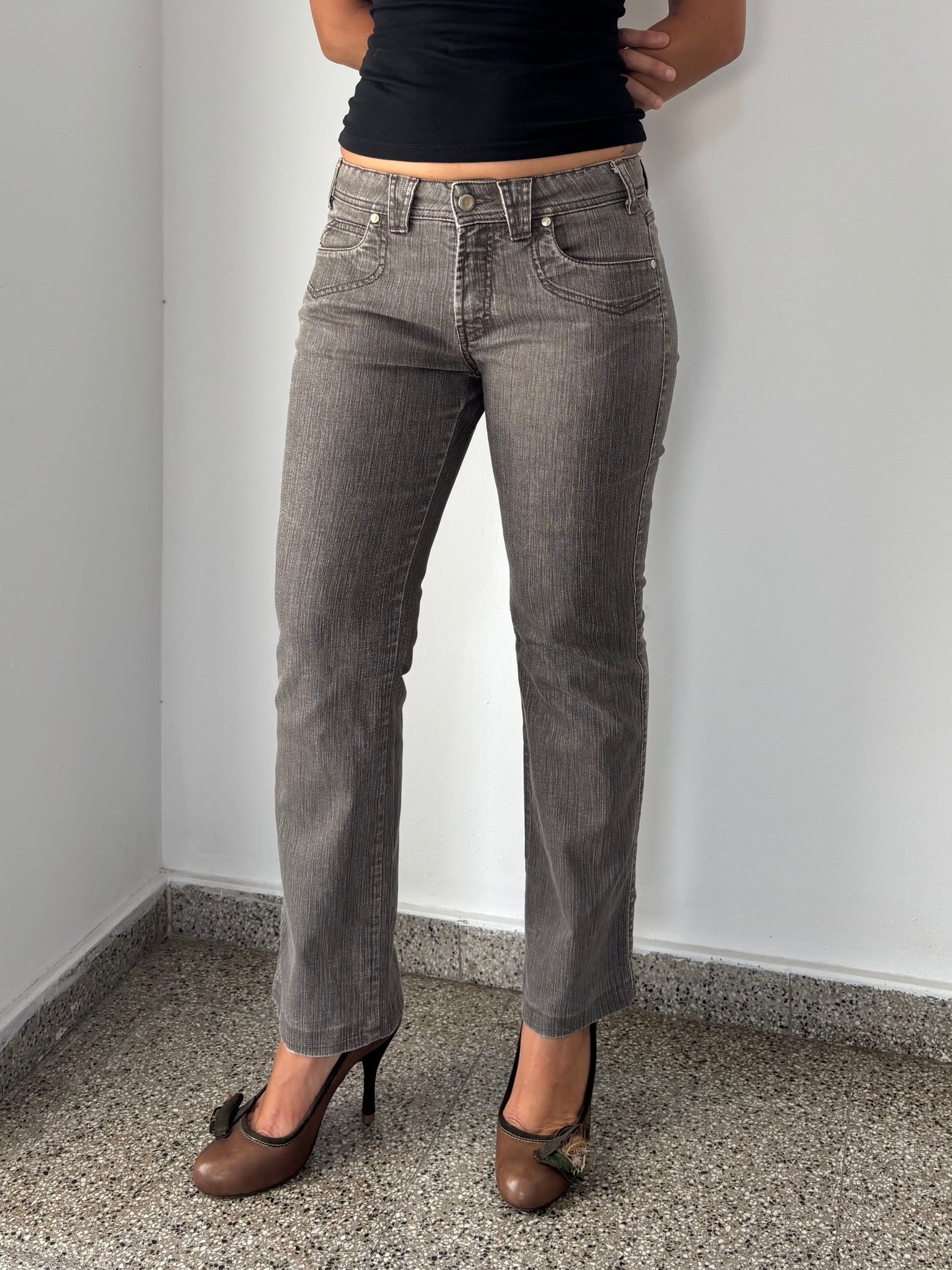 Trussardi jeans with brown pocket details