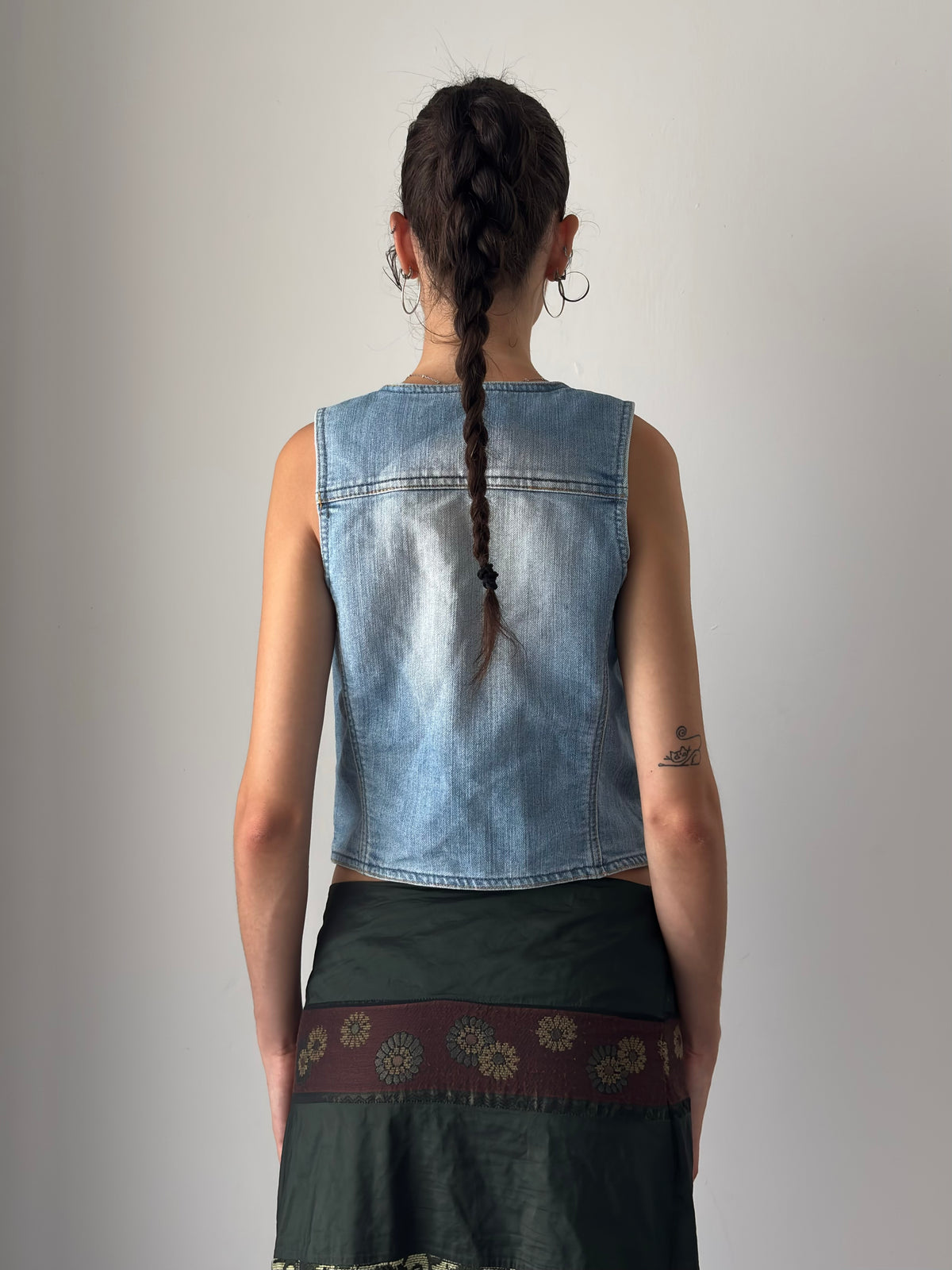 Denim vest top
