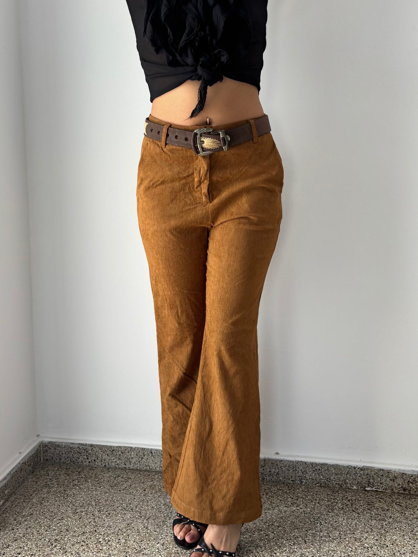 Brown high waist bell bottoms