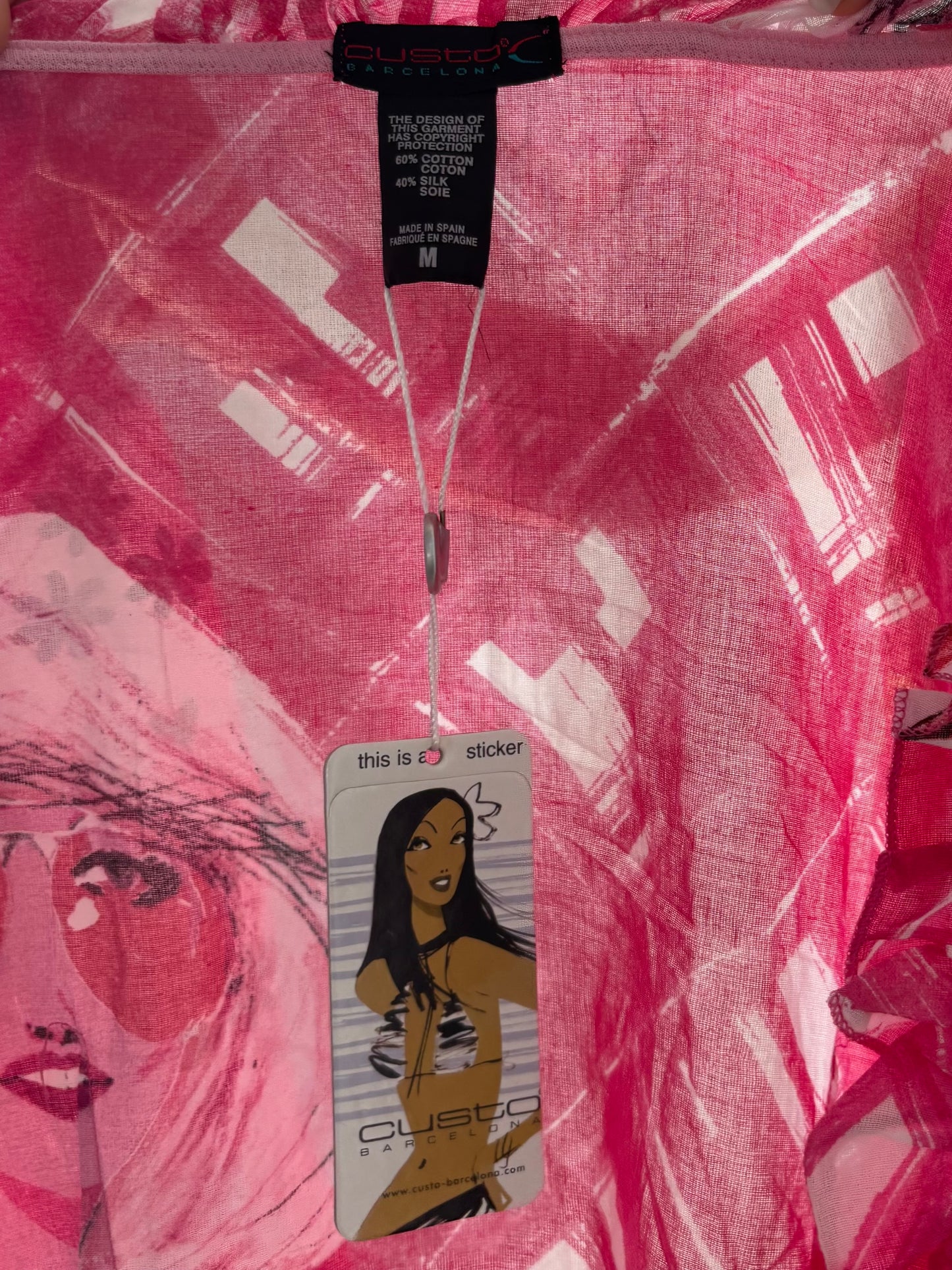 Custo Barcelona pink tie cardigan