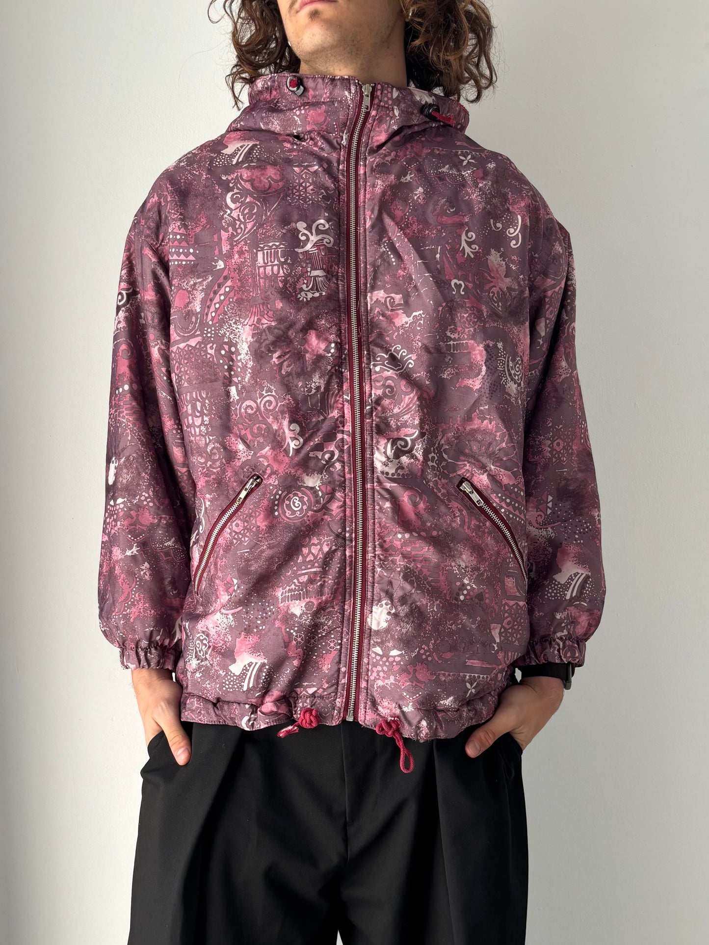 Vintage purple puffer & fleece jacket