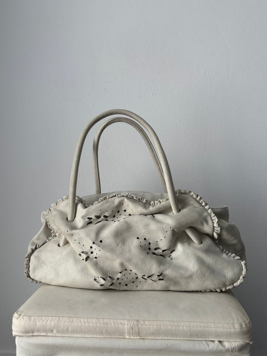 Furla white leather bag